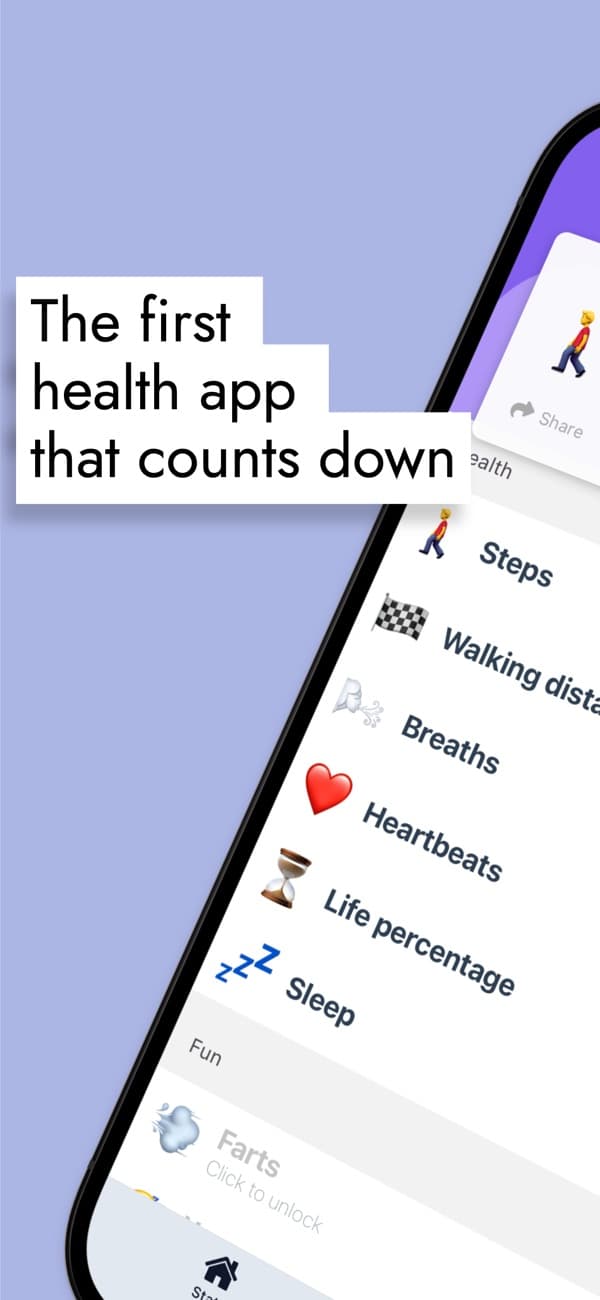 Endgame: A step counter towards your death.